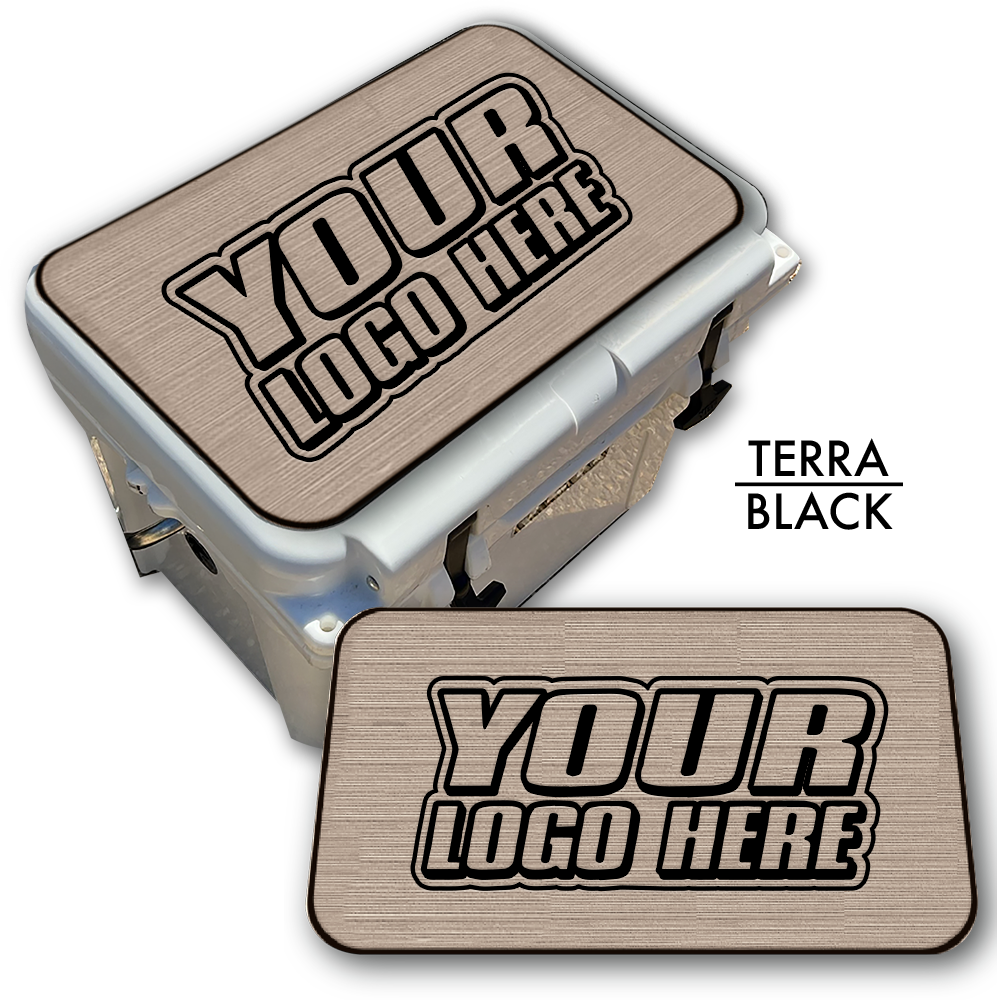 C1 still, a customizable cooler pad reading YOUR LOGO HERE